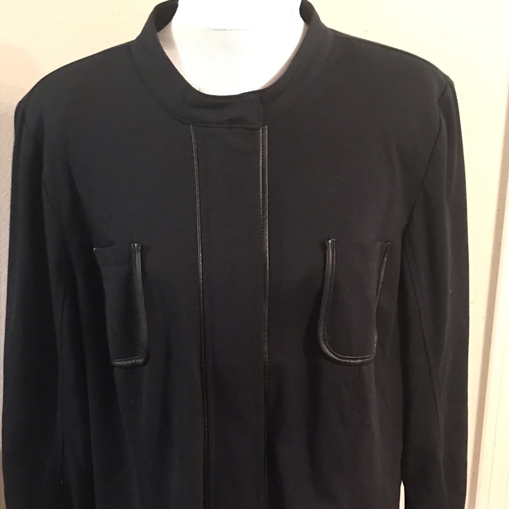 Lane Bryant Jacket Size 24 Navy Blue Zipper Pocket